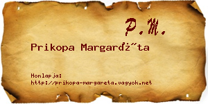Prikopa Margaréta névjegykártya